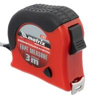 Рулетка Double fixation, 3 м х 16 мм, обрезиненный корпус, двойная плавная фиксация Matrix