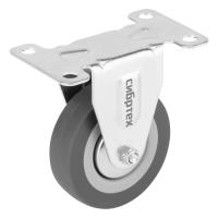 Колесо неповоротное d-75мм, крепление  платформенное Сибртех