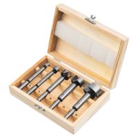 Набор сверл Форстнера по дереву, 10-15-20-25-35 мм, 5 шт, в дерев. боксе, цилин.хвостовик Sparta