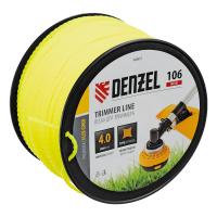Леска для триммера витой квадрат, 4,0мм х 106м, на DIN катушке FLEX CORD// Denzel