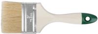 Кисть флейцевая "Хард", натуральная светлая щетина, деревянная ручка  3" (75 мм)