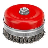 Щетка для УШМ Heavy Duty, 125 мм, М14, "чашка", крученая проволока 0,5 мм Matrix