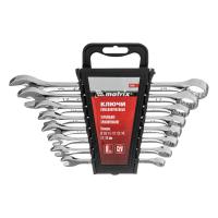 Набор ключей комбинированных, 8 - 19 мм, 8 шт., CrV, полированный хром Matrix