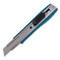 Нож 160 мм, метал.корпус, выдв. сегм. лезвие 18 мм (SK-5), метал. напр-щая, клипса для ремня Gross