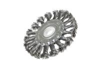 5240701 Корщетка-насадка для УШМ тип "колесо" d=22мм, d=100мм, витая стальная проволока, Sturm