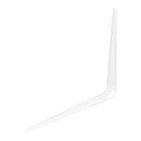 Кронштейн угловой с ребром 300 х 350 мм, белый Сибртех