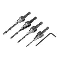Набор сверл под конфирмат, 3-5 мм, 4 шт // Denzel