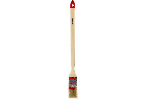 Кисть радиаторная угловая ЗУБР "УНИВЕРСАЛ-МАСТЕР", натуральная щетина, деревянная ручка, 38 мм