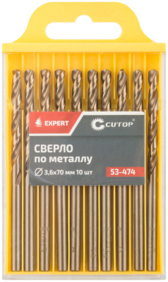 Сверло по металлу Cutop EXPERT, 3,6х70 мм (10 шт)