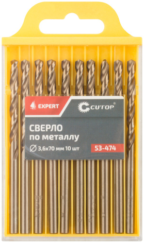 Сверло по металлу Cutop EXPERT, 3,6х70 мм (10 шт)