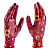 Перчатки садовые из полиэстера с нитрильным обливом, красные, L Palisad 67747