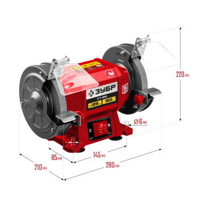 Заточной станок, d125 мм, 150 Вт ЗУБР СТ-125