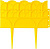 Бордюр декоративный GRINDA для цветников, 14х310см, желтый 