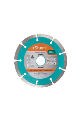 9020-04-125x22-C Алмазный диск, сухая резка, сегментный 125мм Sturm