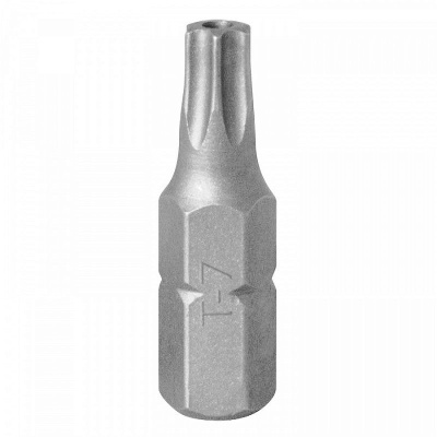 Вставка (бита) торцевая 1/4", TORX, T7, L = 25, с отверстием KING TONY