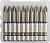 Биты ЗУБР "ЭКСПЕРТ" кованые, хромомолибденовая сталь, тип хвостовика E 1/4", PZ2, 50 мм, 10шт 