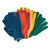 Перчатки в наборе, цвета: зеленый,роз.фуксия,желтый,синий, оранжевый,ПВХ точка, L, Россия Palisad