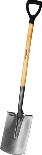 Лопата "ФАВОРИТ" штыковая прямоугольная, деревянный черенок, с рукояткой, ЗУБР Профессионал