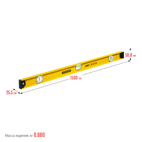 Двутавровый уровень STAYER I-Bar180 1500 мм