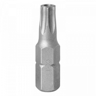 Вставка (бита) торцевая 1/4", TORX, T10, L = 25, с отверстием KING TONY