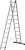 Лестница СИБИН универсальная, двухсекционная, 11 ступеней
