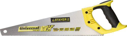 Ножовка универсальная (пила) STAYER Universal 500 мм, 7 TPI, универсальный зуб, для фанеры, ДСП, МДФ
