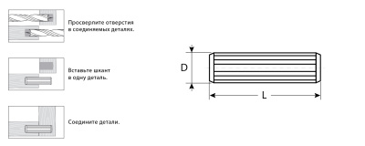 Шканты мебельные буковые, 8,0x35мм, 20шт, ЗУБР