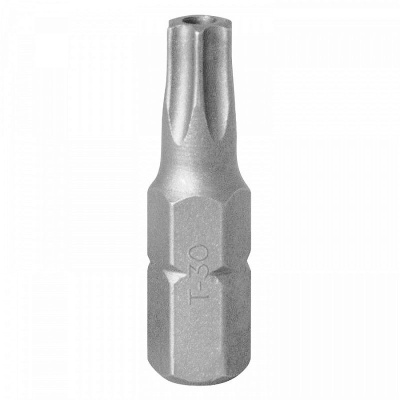 Вставка (бита) торцевая 1/4", TORX, T30, L = 25, с отверстием KING TONY