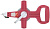 Рулетка землемерная, стальная лента, красный открытый пластиковый корпус 50 м