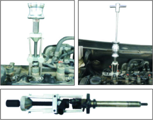 Съемник форсунок универсальный для бензиновых и дизельных двигателей (применяется с обратным молотко