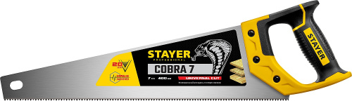 Универсальная ножовка пила Stayer Cobra 7 400 мм, 7 TPI, 1510-40_z02