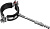 Хомут трубный с гайкой, оцинкованный, в комплекте с шпилькой и дюбелем, 1 1/2", 1шт, ЗУБР