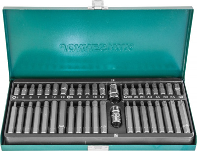 Набор вставок 42 предмета (Торкс Т20-Т60; Spline М5-М12; Hex 4-12 мм) Jonnesway S29H4142SM