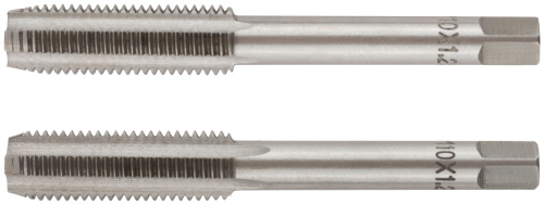 Метчики метрические, легированная сталь, набор 2 шт. М10х1,25 мм