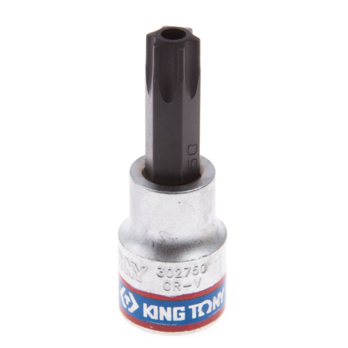 Насадка (бита) торцевая 3/8", TORX, T50, L = 50 мм, с отверстием KING TONY