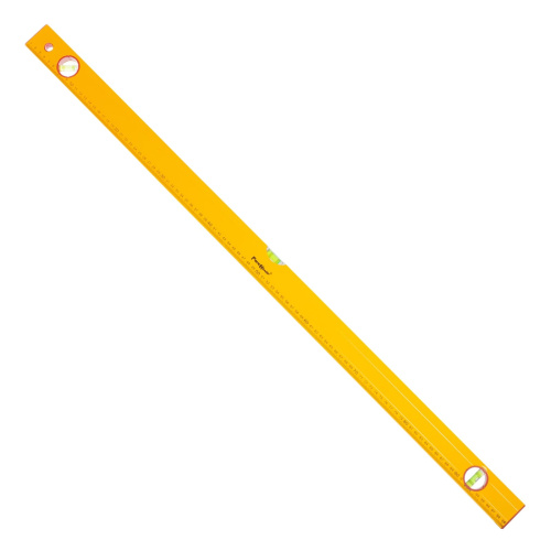 Уровень алюминиевый "Yellow", коробчатый корпус, 3 акриловых глазка, линейка, 1000мм, РемоКолор