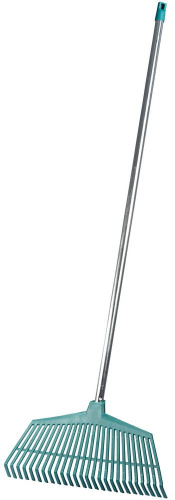 Грабли веерные RACO со стальной ручкой, 26 пласт. зубцов, 430 мм 