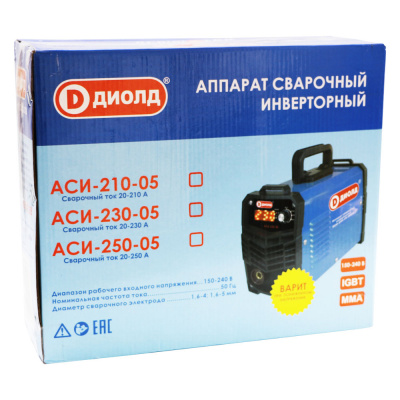 Сварочный инверторный аппарат ДИОЛД 250-05 30012320