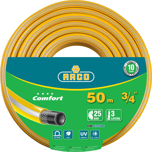 Поливочный армированный 3-х слойный шланг Raco COMFORT 3/4"x50м 40303-3/4-50_z01