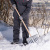 Лопата снеговая алюминиевая 430х370х1,5мм, с черенком, Сибртех