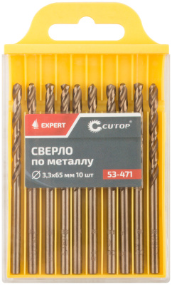 Сверло по металлу Cutop EXPERT, 3,3х65 мм (10 шт)