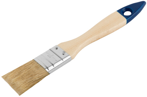 Кисть флейцевая "Лайт", натур. cветлая щетина, деревянная ручка  1" (25 мм)