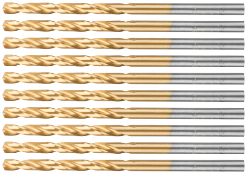 Сверло по металлу Cutop Profi с титановым покрытием, 3,2х65 мм (10 шт)