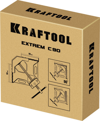 Экстрамощная стальная угловая струбцина для сварочных работ KRAFTOOL EXTREM C90 32201