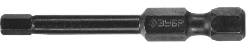 Биты ЗУБР "ПРОФИ" HEX4, тип хвостовика E 1/4", 50 мм, 2шт, на карточке