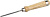 Стамеска-долото ЗУБР "ЭКСПЕРТ" полукруглая с деревянной ручкой, хромованадиевая сталь, 6мм 