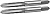 Комплект метчиков ЗУБР "МАСТЕР" ручных для нарезания метрической резьбы, М5 x 0,8, 2шт