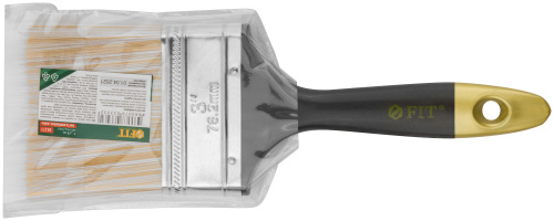 Кисть флейцевая "Лайн", искусственная щетина, пластиковая ручка  3" (75 мм)