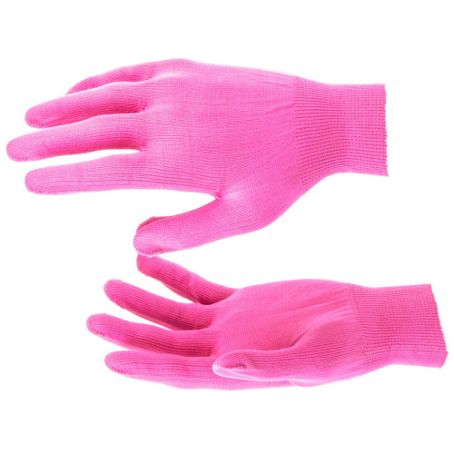 Перчатки нейлон, 13 класс, цвет "розовая фуксия", L Россия