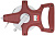 Рулетка землемерная, красный открытый корпус, фибергласовая лента 20 м